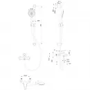 Смеситель для ванны Wonzon & Woghand WW-C2501-MB с душевым гарнитуром, черный матовый