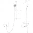 Смеситель для ванны Wonzon & Woghand WW-4560-MB с душевым гарнитуром, черный матовый