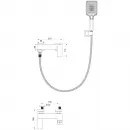 Смеситель для ванны Wonzon & Woghand Cube WW-88639016-CR с душевым гарнитуром, хром