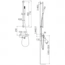 Термостат для ванны Wonzon & Woghand Loop WW-311-00-508 с душевым гарнитуром, черный матовый