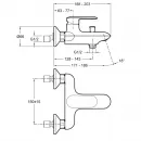 Смеситель для ванны Jacob Delafon Kumin E99460-CP + E32910-CP
