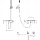 Смеситель для ванны Boheme Qubic 473-G