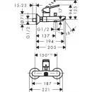 Смеситель для ванны Hansgrohe Logis Loop 71244000 + 26275000