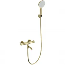 Термостат для ванны Wonzon & Woghand Inn 3 WW-B2065-A1-BG с душевым гарнитуром, золотой матовый