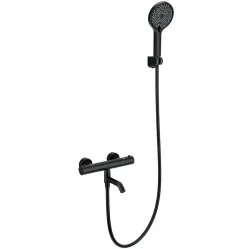 Термостат для ванны Wonzon & Woghand Inn 3 WW-B2065-A1-MB с душевым гарнитуром, черный матовый
