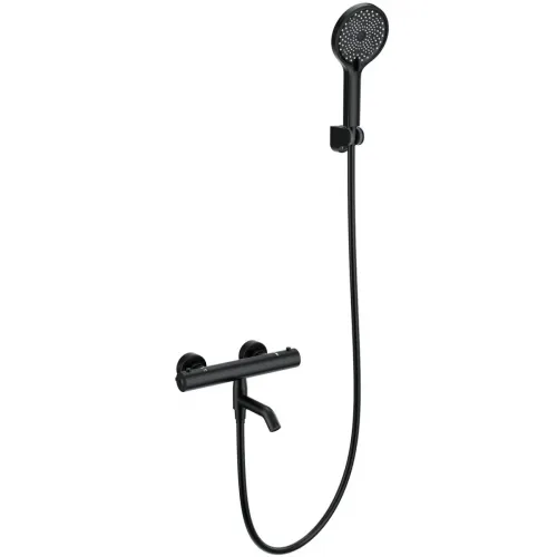 Термостат для ванны Wonzon & Woghand Inn 3 WW-B2065-A1-MB с душевым гарнитуром, черный матовый