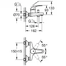 Смеситель для ванны Grohe BauCurve 23599000 + 26591000