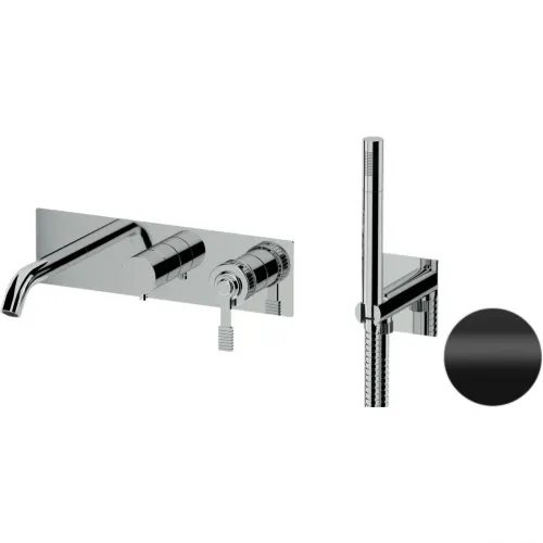Смеситель для ванны Remer Atelier AL53D2NO встраиваемый, с душевым гарнитуром, черный матовый