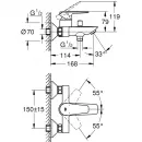 Смеситель для ванны Grohe BauEdge New 23604001 + 26591000
