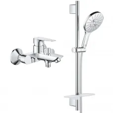 Смеситель для ванны Grohe BauEdge New 23604001 + 26591000