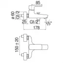 Смеситель для ванны Nobili Acquaviva VV103110/1BM