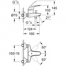 Смеситель для ванны Grohe Euroeco 32743000 + 26591000