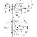 Смеситель для ванны Grohe Eurostyle 23726LS3