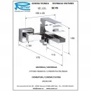 Смеситель для ванны Remer Qubika Cascata QC05