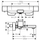 Термостат для ванны Hansgrohe Ecostat E 15774000