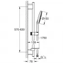 Смеситель для ванны Grohe Eurosmart 33300003 + 26591000