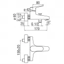 Смеситель для ванны Nobili Blues BS101110/1CR