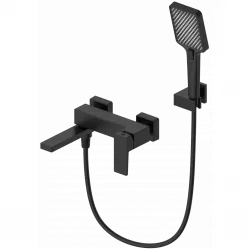 Смеситель для ванны Wonzon & Woghand Cube 2.0 WW-88037068-MB с душевым гарнитуром, черный матовый