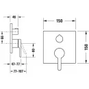 Смеситель для ванны Duravit C.1 C14210011010