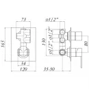Смеситель для ванны Migliore Kvant ML.KVT-2732.CR