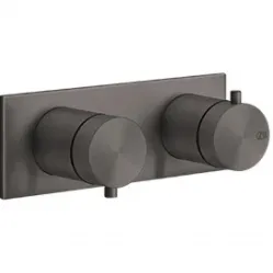 Термостат для душа Gessi Gessi316 54032#707 встраиваемый, черный хром матовый