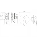 Смеситель для ванны Aquatek Бетта AQ1147BGM встраиваемый, оружейная сталь матовый