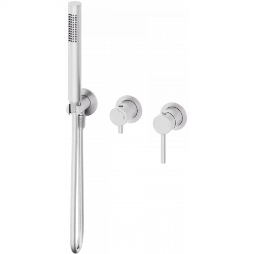 Смеситель для ванны Wonzon & Woghand Stick WW-838017-BN встраиваемый, с душевым гарнитуром, никель матовый