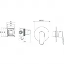 Смеситель для ванны Aquatek Бетта AQ1166BGM встраиваемый, оружейная сталь матовый
