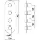 Термостат для ванны Nobili Velis WE00104/TFLP