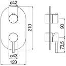 Смеситель для ванны Nobili Seven WE81102/TBM
