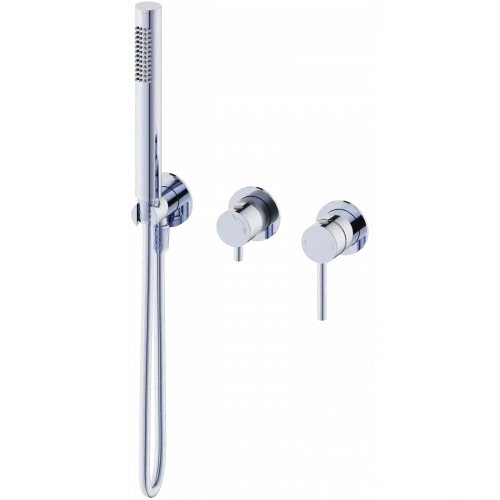 Смеситель для ванны Wonzon & Woghand Stick WW-838017-CR встраиваемый, с душевым гарнитуром, хром