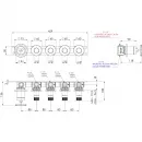 Смеситель для ванны Remer Chrono CH98D4PRP встраиваемый, медь матовая