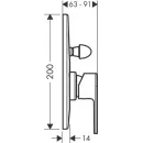 Смеситель для ванны Hansgrohe Vernis Shape 71458000