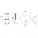 Смеситель для ванны Aquatek Европа AQ1346BGM встраиваемый, оружейная сталь матовый