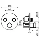 Термостат для ванны Plumberia Selection PSBOX PSB1902NO встраиваемый, черный матовый