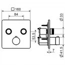 Термостат для ванны Plumberia Selection PSBOX PSB2902NO встраиваемый, черный матовый