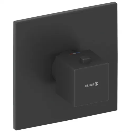 Центральный термостат Kludi Decus 547393975 встраиваемый, черный матовый
