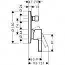 Смеситель для ванны Hansgrohe Metris S 31466000