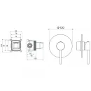 Смеситель для душа Aquatek Европа AQ1366CR встраиваемый, хром