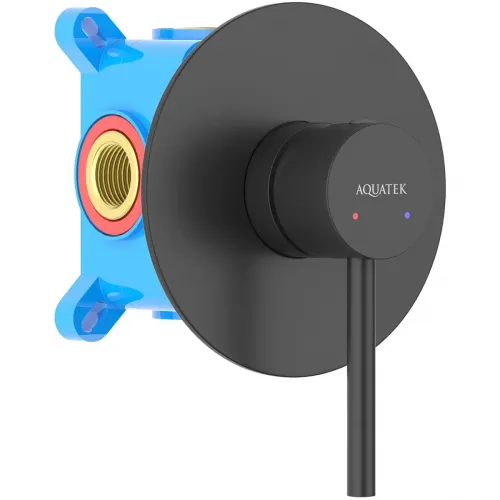 Смеситель для душа Aquatek Европа AQ1366MB встраиваемый, черный матовый