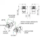 Смеситель для ванны Remer X Style X96NPO