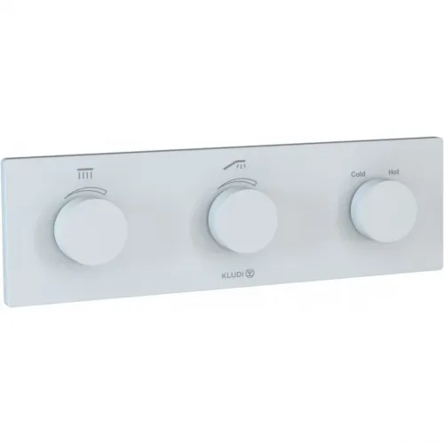Термостат для ванны Kludi PushTronic 3830053-00 встраиваемый, белый матовый