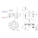 Смеситель для ванны Remer Atelier AL97D2XV встраиваемый, с душевым гарнитуром, нержавеющая сталь