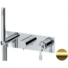 Смеситель для ванны Remer Atelier AL97D2BG встраиваемый, с душевым гарнитуром, золотой матовый