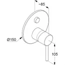 Смеситель для ванны Kludi Bozz 387590576 встраиваемый, хром