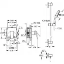 Смеситель для душа Grohe Cubeo 1053350000 встраиваемый, с душевым гарнитуром, хром