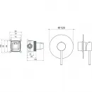 Смеситель для душа Aquatek Европа AQ1366BGM встраиваемый, оружейная сталь матовый