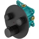 Термостат для ванны Plumberia Selection PSBOX KITPSB02NO260 встраиваемый, с душевым гарнитуром, черный матовый