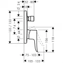 Смеситель для ванны Hansgrohe Metris 31451000