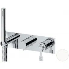 Смеситель для ванны Remer Atelier AL97D2BO встраиваемый, с душевым гарнитуром, белый матовый